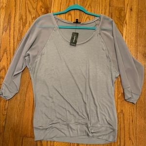 Express sheer sleeve top